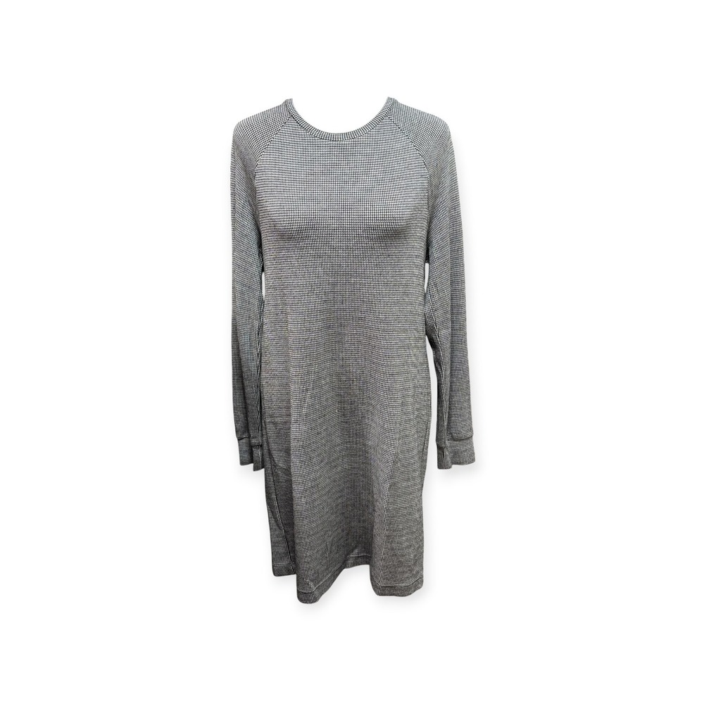 Lou &‎ Grey Black White Houndstooth Raglan Long Sleeve Shift Dress Small #190